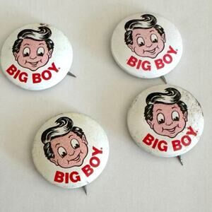 Vintage 1950s Big Boy Advertising Button Pinback Promo Restaurant Badge